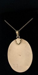 EXQUISITE Vintage 830 SILVER **HP ENAMEL GUILLOCHE**DAISIES**Pendant Necklace!!!