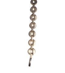 Vintage Gold Tone Chunky Open Center Round Link Chain Bracelet Retro Costume GUC
