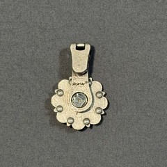 BHW Western Concho Pendant AB & Topaz Rhinestone Crystal Silver Tone Berry Bling