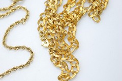 Necklace Lot Vtg Napier Monet Avon Gold tone ** All have a lot of wear XL5