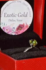 Certified Natural 1.7Cts Green Tourmaline Solid Platinum Solitaire Stacking Ring