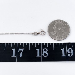 Vintage Ross Simons Italy Sterling Silver 925 0.6mm Box Chain Necklace 18″