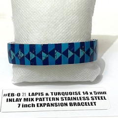 1970’s Western Boho LAPIS & TURQUOISE Stone VTG Expansion Bracelet #EB-021