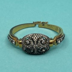 French Potens Prima Hidden Watch Bracelet Paste Set Gold Filled Retro