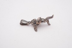 Vintage Mexico Sterling Silver 925 Cherub Pendant