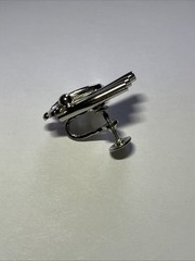 Vintage Silver Tone Climber Clip On Earrings Modern Screw Back