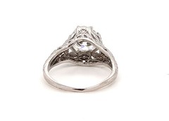 Art Deco Diamond Engagement Ring 1.20ct D VS1 Ideal Platinum IGI Original 1920’s