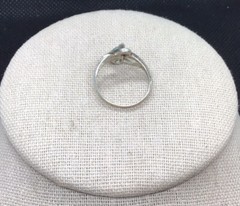 Vintage Sterling Silver 925 Unique Aquamarine Ring Sz 6 V880