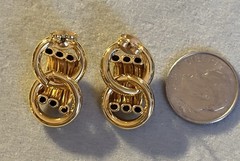 vintage-style gold tone rope knot earrings