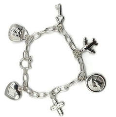 Unisex 950 Sterling Silver Travel Bracelet