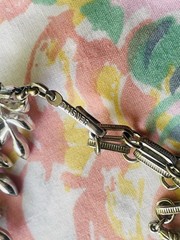 Vintage Lisner Foliage Choker Necklace Silver Tone Leaves Tree Branch Signed