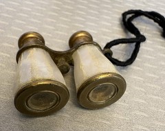 Antique Stanhope Oratory Saint Joseph Montreal Souvenir MOP Binocular Charm Fob