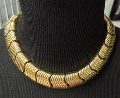STUNNING VINTAGE ESTATE “S”WAVE LINKS GIVENCHY GOLD Collar Necklace