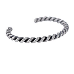 Southwest Twisted Wire Cuff Bracelet | Vintage Sterling Silver 925 | 6.5″