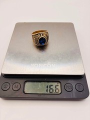 1959 UC Davis 10K Gold Class Ring Men’s Size 11 Jostens 16.6g Blue Agriculture