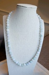 Certified Burma Grade A Jadeite Pale Green Bead Necklace 9 mm