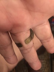 Retro Frida Kahlo Flowers Round Bronze Ring –adjustable band fits all sizes