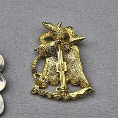 Vintage Christmas Brooch Lot Candy Cane Tree Ornament Bell Gift Jane Signed 6 Pc