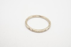 Vintage 18k White Gold Etched Ring Size 6.75