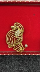 Gerry’s Gold Toned Rhinestone Poodle Dog Brooch Pin