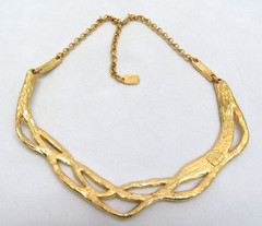 18k Gold Plated Collar Necklace PARIS FRANCE Il Etait Une Fois Once Upon A Time
