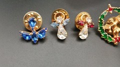 Vintage Guardian Angel Pins, Angel Pins Brooches Dove Lot Of 5