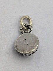 Vintage 925 Sterling Silver Bali Flower Dome Charm Small Half Bead 1.1g Filigree