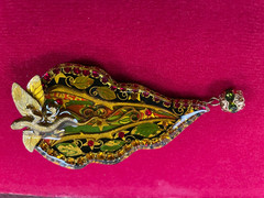 Vtg 1990 John Wind Maximal Art Lizard Jungle Brooch Resin Assemblage Pin Charm