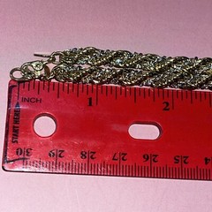 Vintage 7” Monet Twisted Gold Tone And Silver Tone Two-tone Rope Bracelet 5.7mm