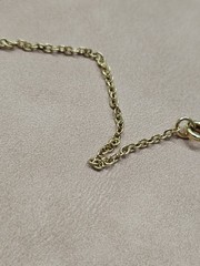 Vintage Avon Necklace Pendant Gold Tone Jewelry Ball Crystal Sliding Charm Cute