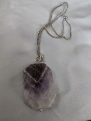 Vintage Amethyst Silvertone 24″ Necklace