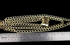 Vintage Juicy Couture Chunky Necklace 3 Row Clear Crystals Gold-tone Y2K Rare