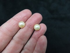 Vintage 9MM Faux Pearl Stud Pierced Earrings