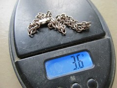 ANTIQUE OLD GERMAN STERLING SILVER RARE BOX CLASP CHARM BRACELET BELCHER CHAIN
