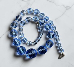 Lot of 3 Vintage Glass Bead Choker Necklaces – Red White & Blue
