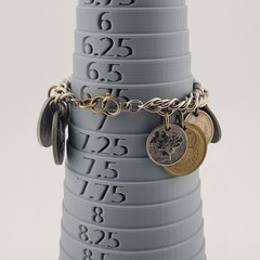 Vintage Coins From Around the World Charm Bracelet Souvenir 1924 to 1956 7.5″