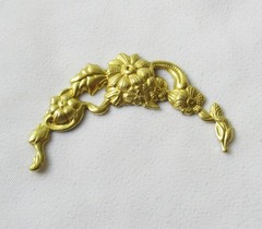 50pcs Flower Vine Brass Plant Filigree Stampings 40x23mm DIY Jewelry Findings