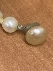 Knotted Faux Pearl 50″ Rope Necklace 6.7 mm 1930-50? See Clasp Vtg Antq? Jewelry