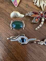 Spectacular lot of assorted vintage brooches