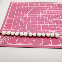 Vintage Crown Trifari White Lucite Gold Plated Link Bracelet