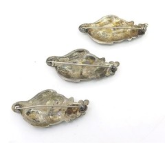 Set of 3 Viking Craft Sterling Silver Brooch Pins 50 grams 1″ x 2″