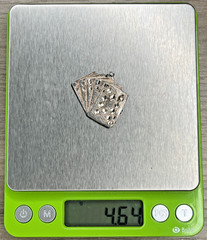 Vintage Sterling Silver 925 Royal Flush Poker Cards Casino Charm Pendant USA 4g