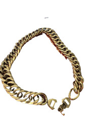 VINTAGE Sperry Chunky GOLD-TONE CURB LINK 15in NECKLACE – HEAVY Statement Runway