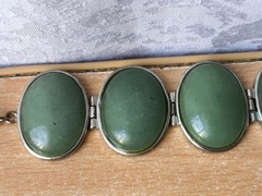 RARE Elegant Nephritis stone Vintage Jewelry Bracelet