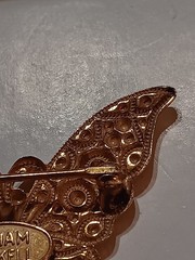 Miriam Haskell Vintage Gold-tone Butterfly Brooch