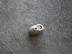 Geneva (?) Cow Bell Nice Tinkle Vintage Silvertone Bracelet Charm Pendant 1.6g