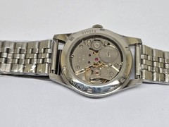 HMT Gandaberunda Mechanical Watch 17 Jewels White Dial Transparent Caseback