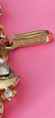 Vintage Trifari crystal gold tone choker necklace good vintage condition 17″.
