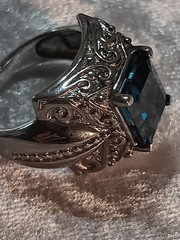 Vintage ISG Thailand 925 London Topaz Ring Sz 8