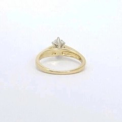 2Ct VVS1 Pear Cut Lab Created Diamond Wedding Gift For her 14K Gold Finish Ring